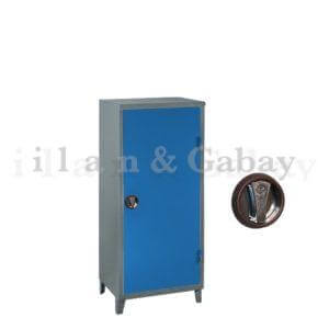 ארון ממתכת עם דלת בצבע כחול